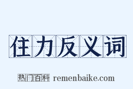住力反义词是什么意思的图片